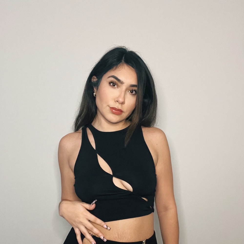 black shepi crop top, size medium brand THE KRIPT